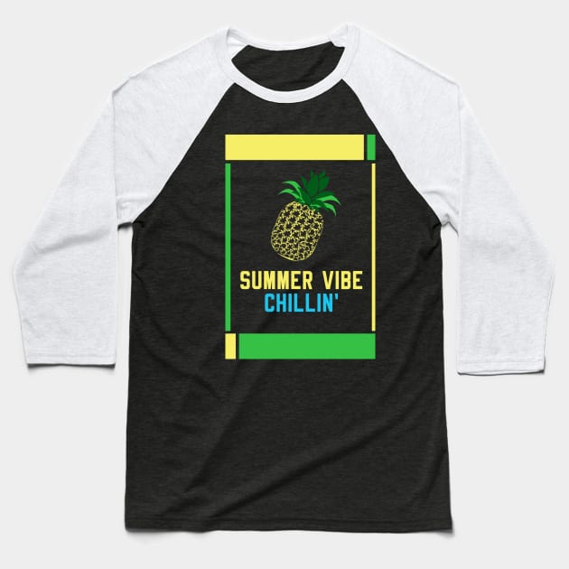 pineapple at sea  summer vibe chillin Baseball T-Shirt by HCreatives